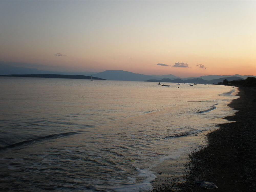 Camping with rooms by the beach. Family vacation in campsite.Camping scala