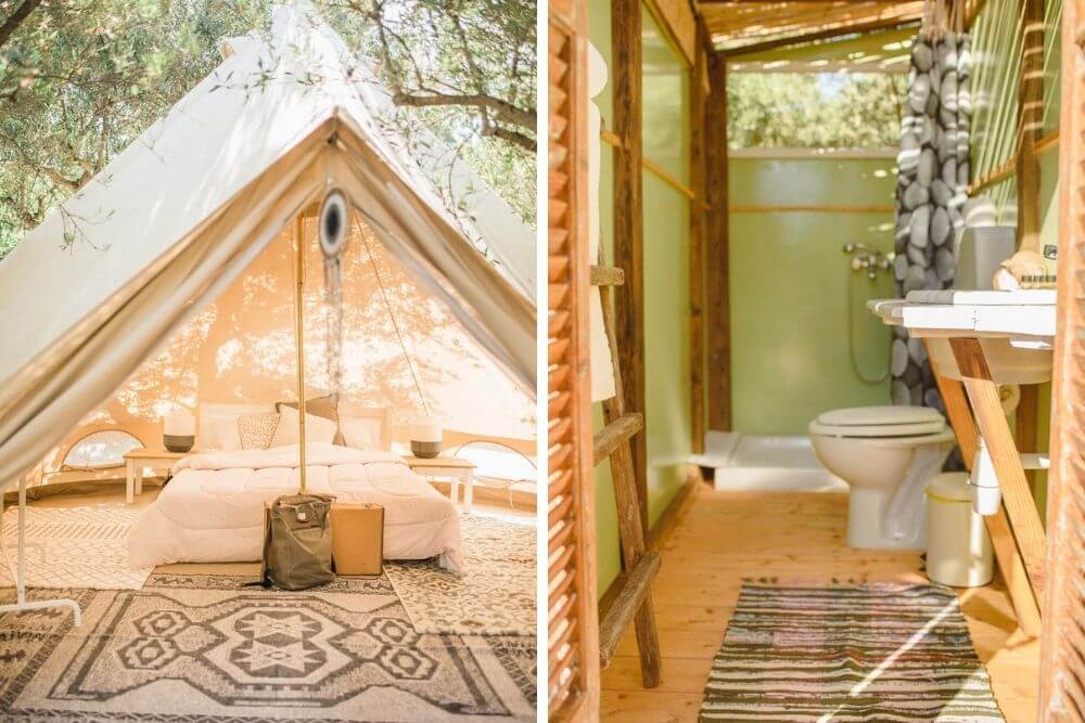 glamping yurt. Καταλύματα στη φύση απομονωμένα