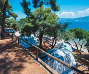 Summer vacation camper greece, peloponnese