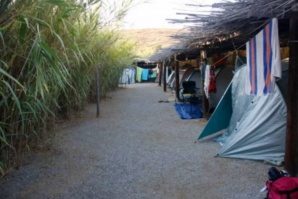 greek islands. tent camps .camping on an island. astypalea beaches
